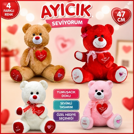 Peluş Ayıcık (Kaliteli Selay Marka) 47cm