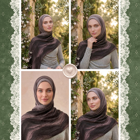 Liva Model•Kraş şal~Tozlu kahve