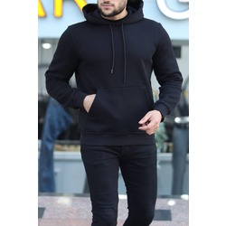 KAPŞONLU KANGURU CEP SWEATSHİRT 