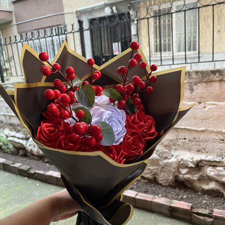 kokinalı Saten gül buketi