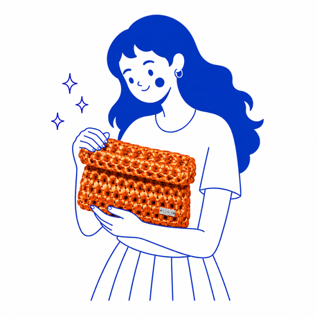 Orange Stain Clutch