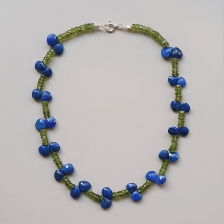 ELPİS Freshness | Peridot - Lapis Lazuli Doğal Taş Tasarım Kolye 