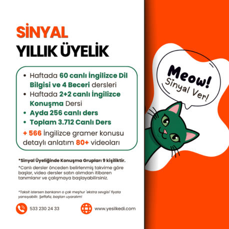 YEŞİL KEDİ - SİNYAL ÜYELİĞİ - YILLIK PAKET
