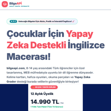 BİLGE PREMIUM 12 AYLIK ÜYELİK