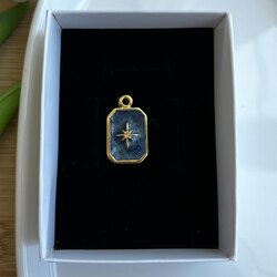 mavi yıldız künye charm