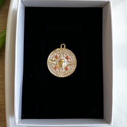 yuvarlak künye charm
