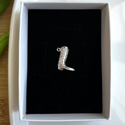 gümüş kovboy çizme charm