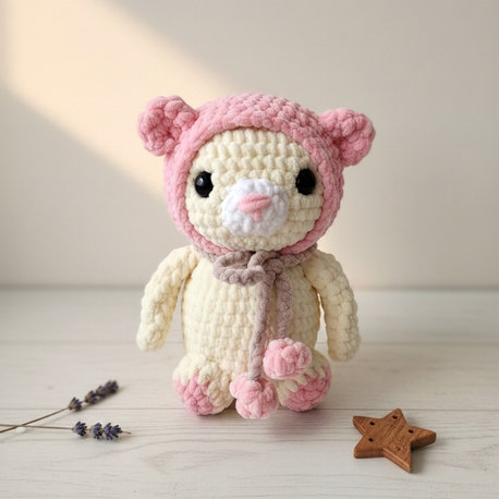 Luna Pembe Şapkalı Ayıcık