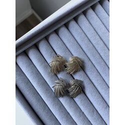 Çiçek Model Gümüş/Gold Küpe
