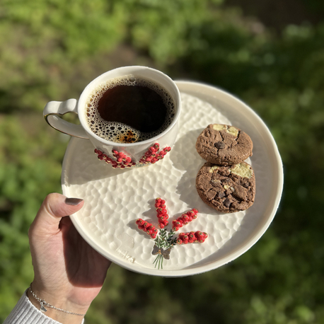Kokinalı fincan ve tabağı