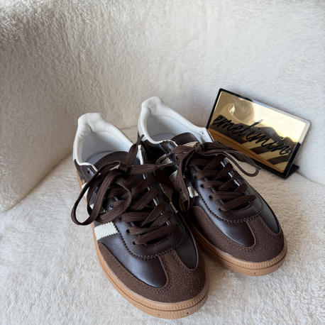Adidas Samba - Kahverengi/Beyaz (Gum Tabanlı)