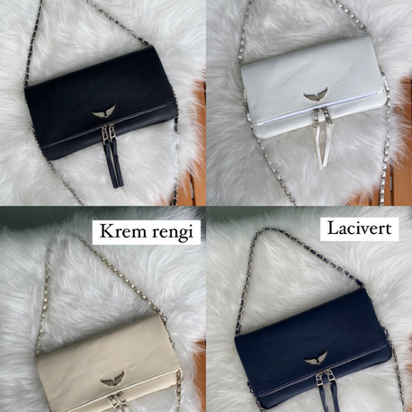 Zadig Voltaire Rock Clutch Gümüş Large