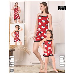 HELLO KİTTY DESEN ÇOCUK ASKILI + ŞORT PİJAMA TAKIMI