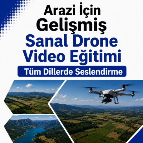 Arazi İçin Gelişmiş Sanal Drone Video Eğitimi Tüm Dillerde Seslendirme