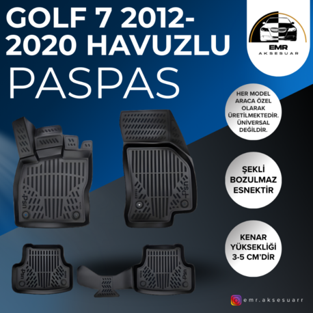 VOLKSWAGEN GOLF 7 2012-2020 HAVUZLU PASPAS