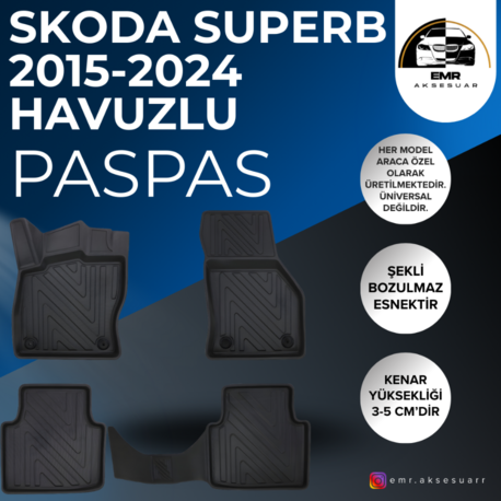 SKODA SUPERB 2015-2024 HAVUZLU PASPAS
