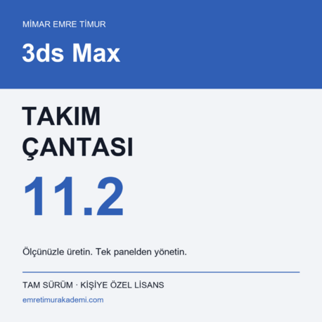 Emre Timur 3ds Max Takım Çantası 11.2