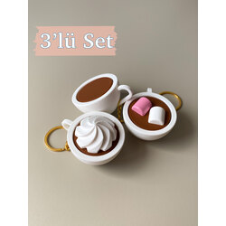 Üçlü Set Mini Kahve Kupaları