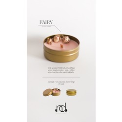 Doğal Uçucu Yağlı Aromaterapi Lavanta Kokulu Soya Mum ''FAIRY''