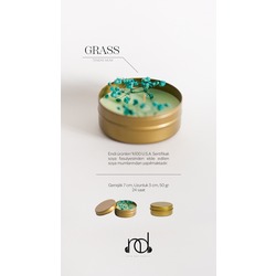 Doğal Uçucu Yağlı Aromaterapi Menekşe Kokulu Soya Mum ''GRASS''