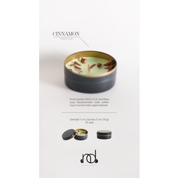 Doğal Uçucu Yağlı Aromaterapi Tarçın Kokulu Soya Mum ''CINNAMON''