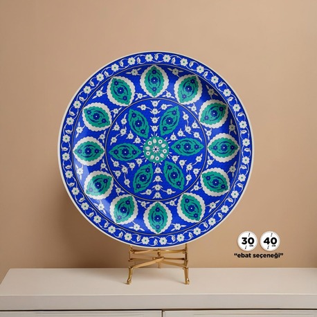 Perforated Stencil - Classic Iznik Penc Passionflower Tile Plate Pattern