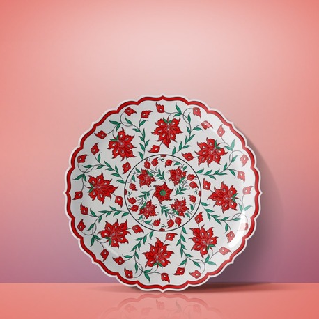 Perforated Stencil 25 cm. - 8 Lotus Passion Tile Plate Patterns