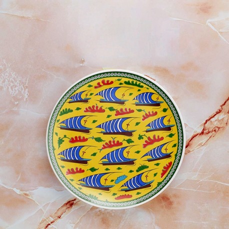 Perforated Stencil 30 cm. - Iznik Tile Pattern with Galleon Motif