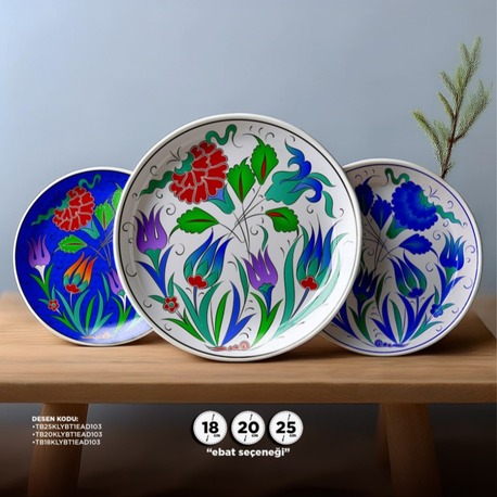 Perforated Stencil - Easy Motif Tulip and Rose Tile Plate Pattern