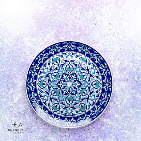 Perforated Stencil 40 cm. - Rumi Carnation Motif Tile Pattern