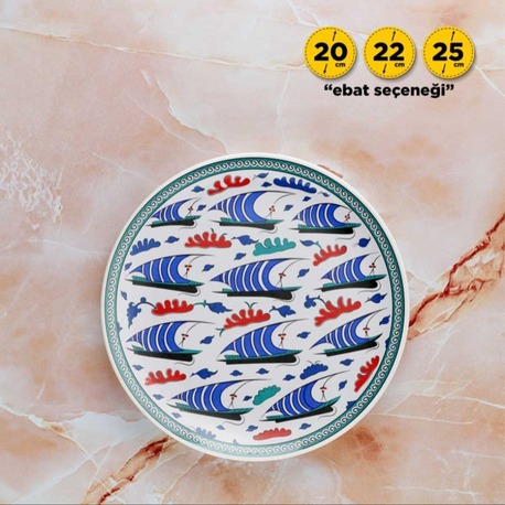 Perforated Stencil - Iznik Tile Pattern with Galleon Motif