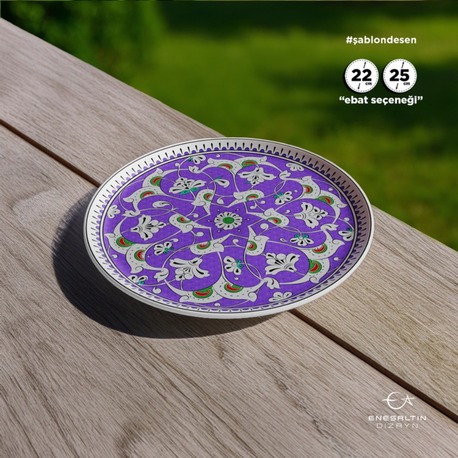 Perforated Stencil - Classic Iznik Lotus Rumi Tile Plate Pattern