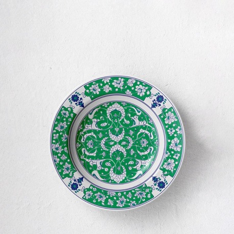 Perforated Stencil 30 cm. - Baba Nakkaş Classic Iznik Rumi Lotus Motif Tile Plate Pattern