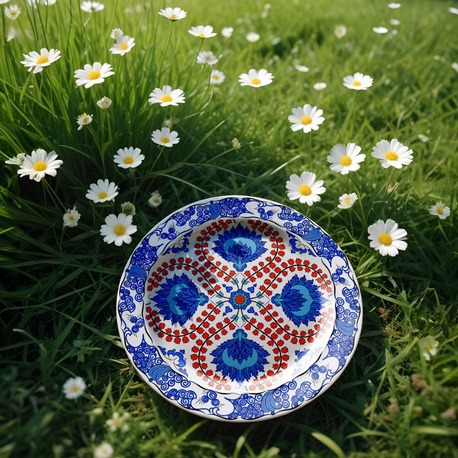 Perforated Stencil 30 cm. - Classic Iznik 1622 Thorn Hyacinth 4 Symmetrical Tile