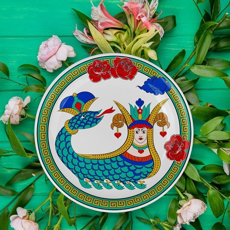 Perforated Stencil 30 cm. - Tile Plate Pattern with Shahmaran Motif