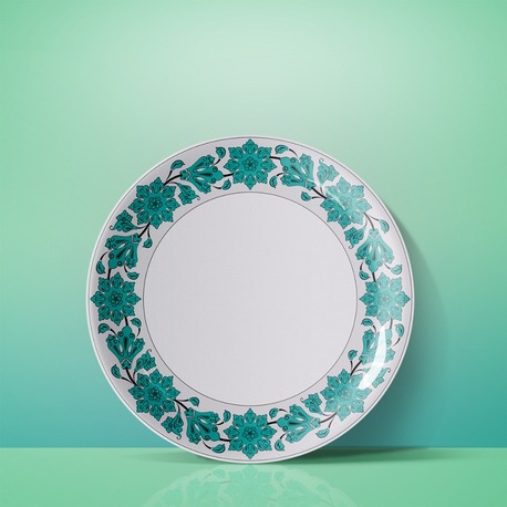 Perforated Stencil - Lotus Motif Tile Plate Edge Pattern