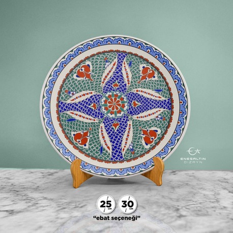 Perforated Stencil - Iznik Rumi Fish Scale Wheel Tile Pattern