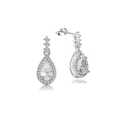 Zirkon Taşı Lusso Damla Diamond Model Kadın Gümüş Küpe