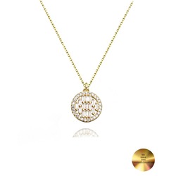 18k Serie Oro Baget Taşlı Minimal Kadın Gümüş Kolye