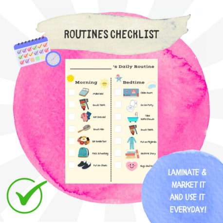 ROUTINES CHECKLIST – Günlük İngilizce Rutin Takip Çizelgesi (PDF)