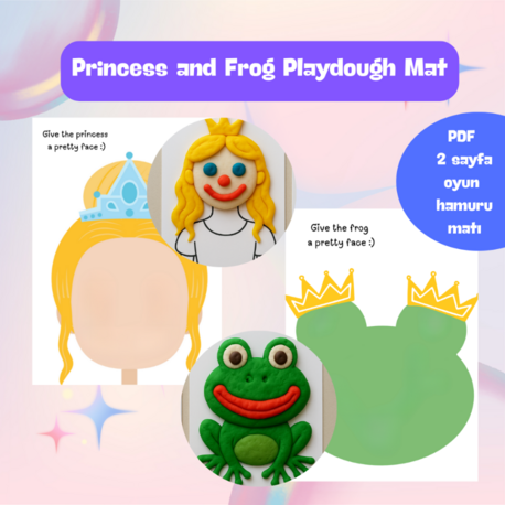 Princess and Frog Playdough Mat