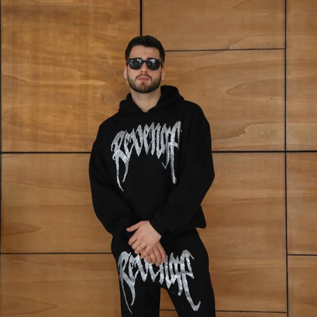 Unisex “Revenge” Taş Baskılı Eşofman Takımı