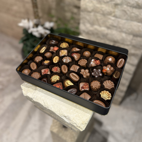Lüks Metal Kutu Karışık Dolgulu Çikolata | 400 gr