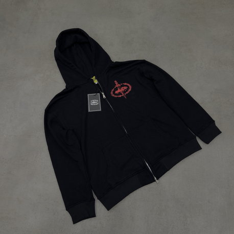 Corteiz x Slaughter Gang Hooide | Black & Red