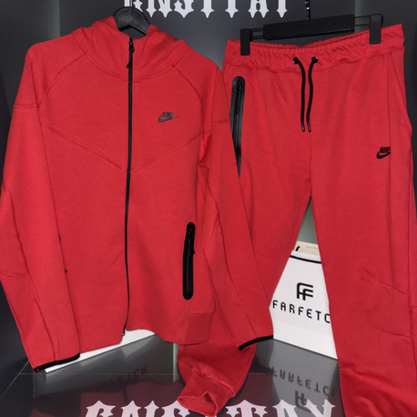 Nike Tech Fleece Kırmızı | Full Set Takım