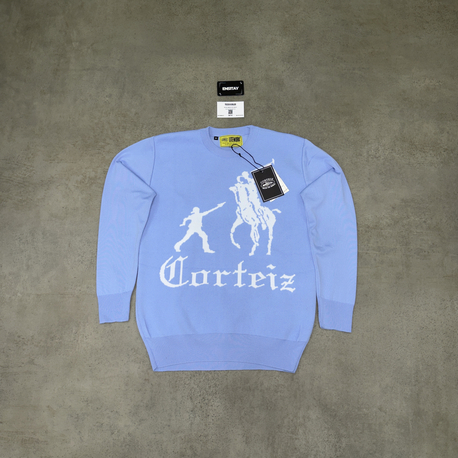 Corteiz Jackin Knit Blue Sweater