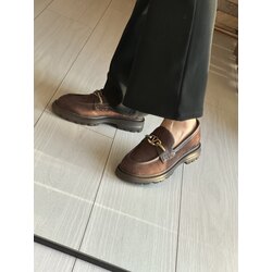 Kadın kahverengi süet kalın taban Laufer