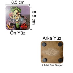 3mm Kişiye Özel Baskılı Ahşap Bardak Altlığı