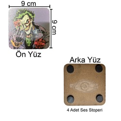 5mm Kişiye Özel Baskılı Ahşap Bardak Altlığı