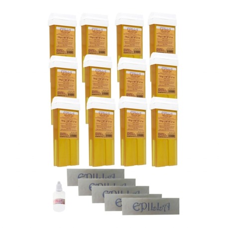 Epilla Roll On Sir Ağda Kartuş Naturel 12 Adet-5 Paket Ağda Bezi Ve Ağda Yağı Hediye